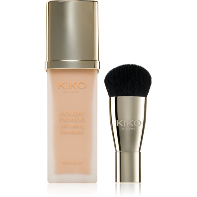 KIKO Milano Holiday Première 24h Lasting Foundation fond de teint liquide waterproof avec pinceau teinte 02 Beige 28 ml female