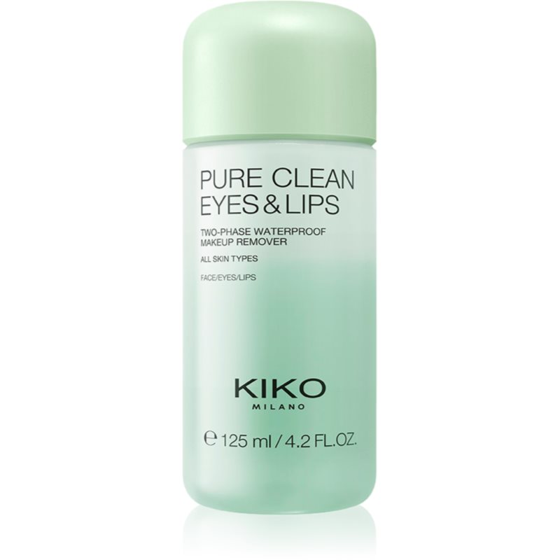 KIKO Milano Pure Clean Eyes&Lips dwufazowy płyn do wodoodpornego demakijażu oczu i ust 125 ml