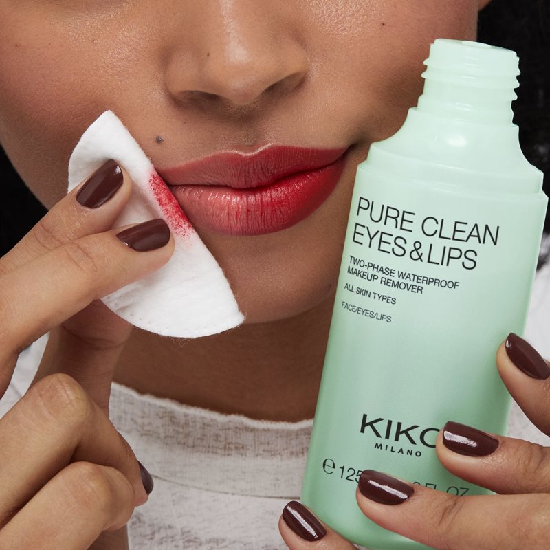 KIKO Milano Pure Clean Eyes&Lips Zweiphasen-Make-up-Entferner für wasserfestes Augen- und Lippen-Make-up 125 ml (Bild 3)