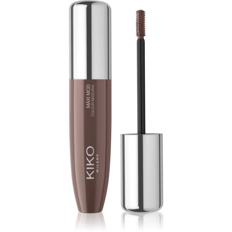 KIKO Milano Maxi Mod Colour Mascara długotrwały tusz pogrubiający rzęsy odcień 02 Brown 12 ml