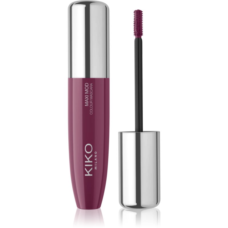 KIKO Milano Maxi Mod Colour Mascara długotrwały tusz pogrubiający rzęsy odcień 03 Plum 12 ml