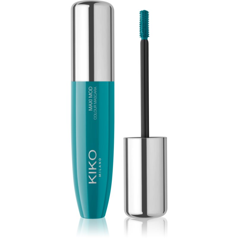 KIKO Milano Maxi Mod Colour Mascara długotrwały tusz pogrubiający rzęsy odcień 04 Metallic Green 12 ml