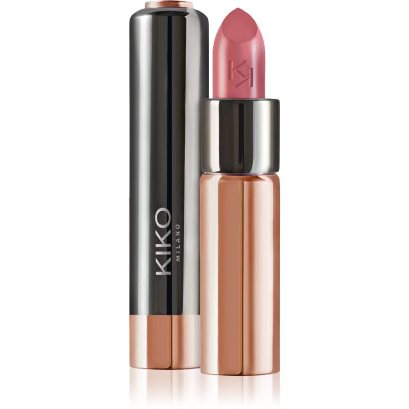 Cremiger Lippenstift in der Farbe Mocaccino mit metallischer Verpackung