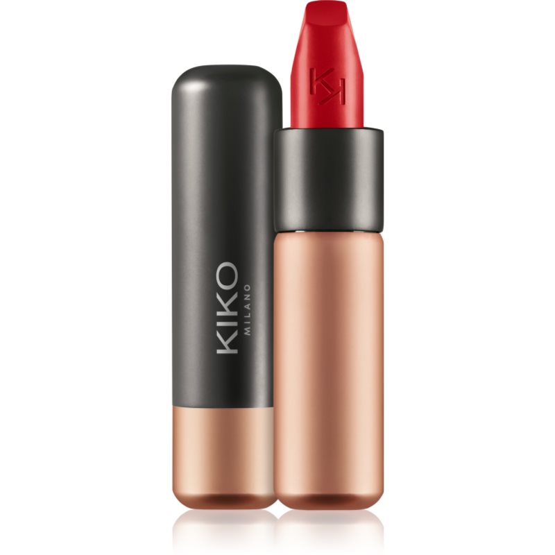 KIKO Milano Velvet Passion kremowa szminka do ust z matowym wykończeniem odcień 345 Lacquer Red 3.5 g