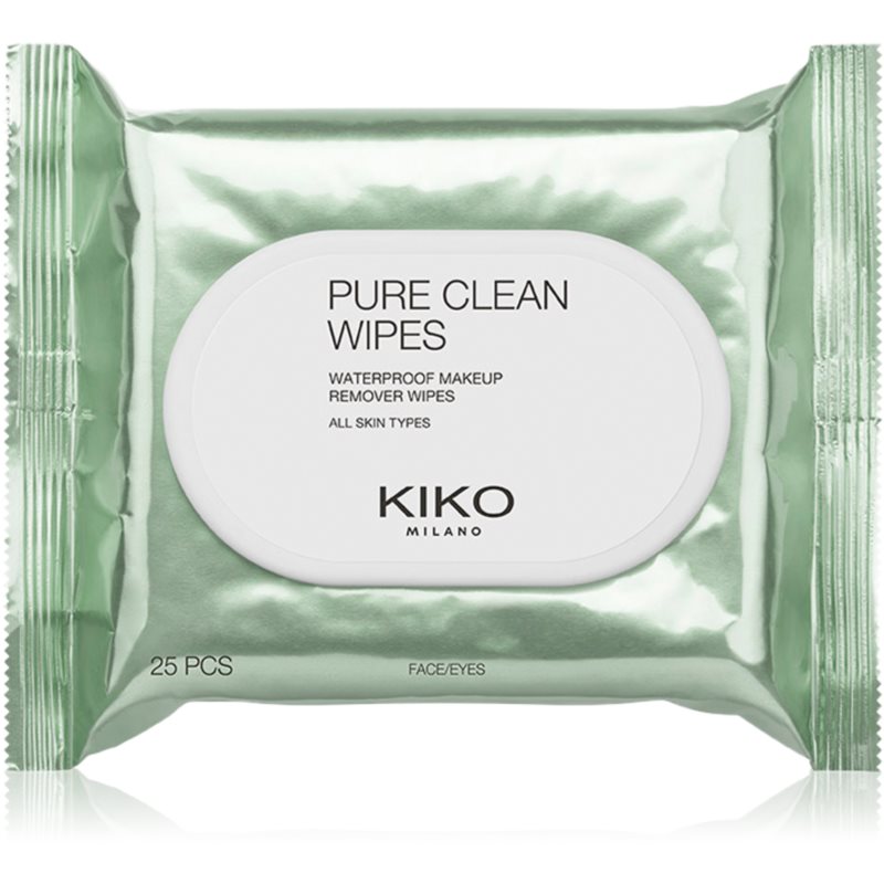 KIKO Milano Pure Clean Wipes Tücher zur Entfernung von beständigen und wasserfesten Make-ups 25 St.