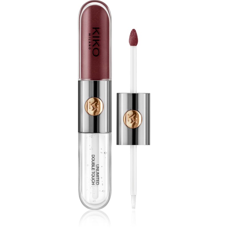 KIKO Milano Unlimited Double Touch langanhaltender flüssiger Lippenstift mit Glanz Farbton 122 Bordeaux 6 ml