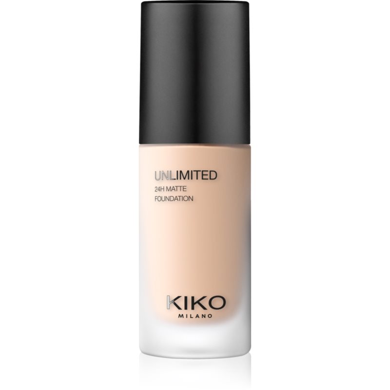KIKO Milano Unlimited 24H Matte długotrwały podkład matujący z kwasem hialuronowym odcień 2 WR Warm Rose 30 ml