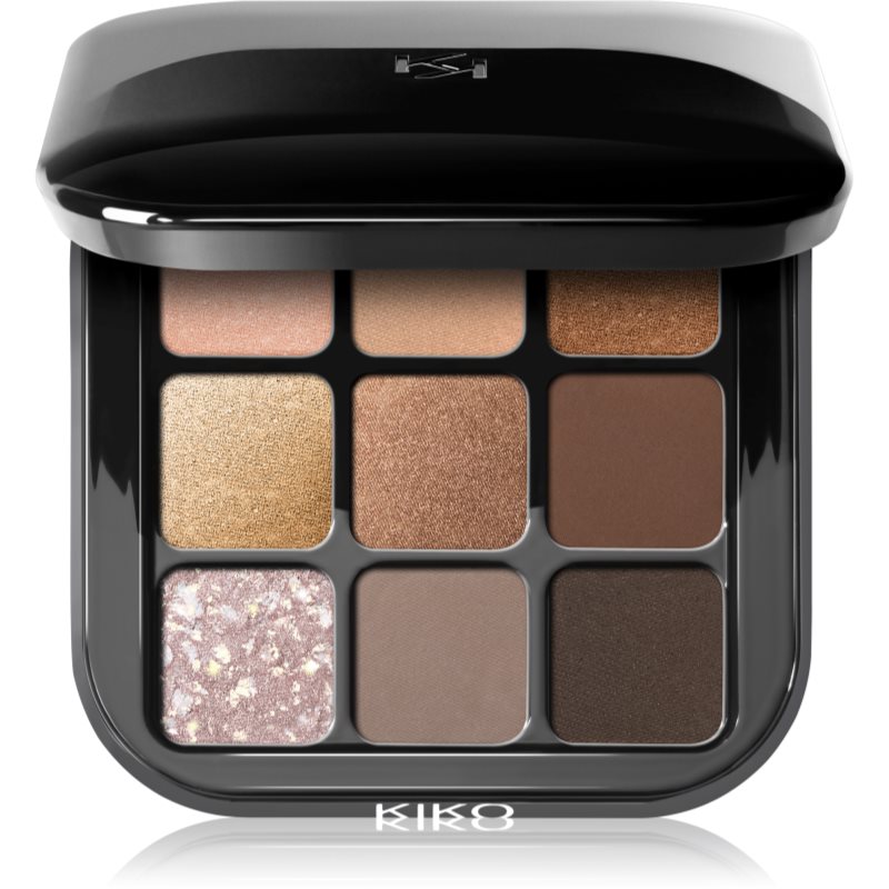 KIKO Milano Glamour Multi Finish paleta cieni do powiek odcień 01 Earth Tones 2.5 g