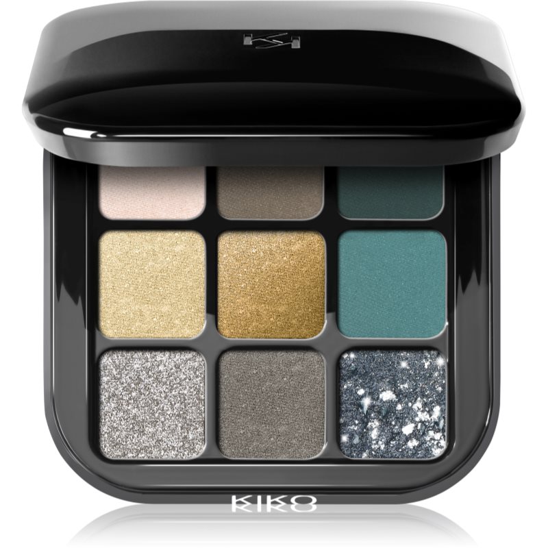 KIKO Milano Glamour Multi Finish paleta cieni do powiek odcień 06 Green Vibes 2.5 g