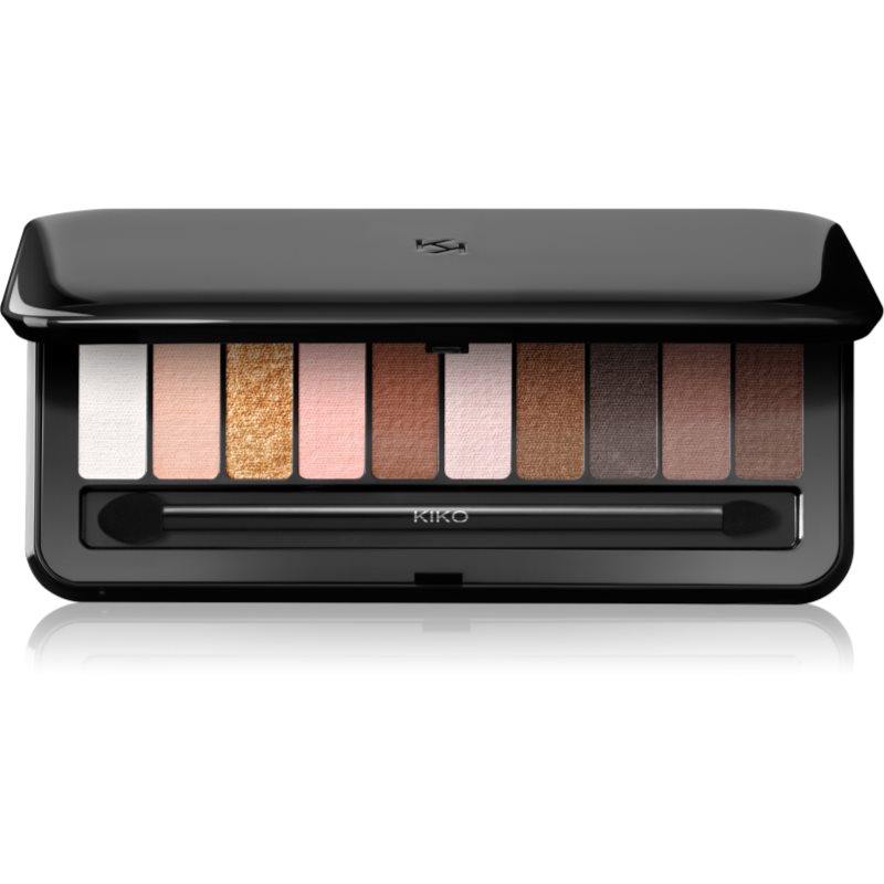 KIKO Milano Soft Nude Palette mit 10 Lidschatten mit einem Pinsel Farbton 02 Warm Tones 7.5 g