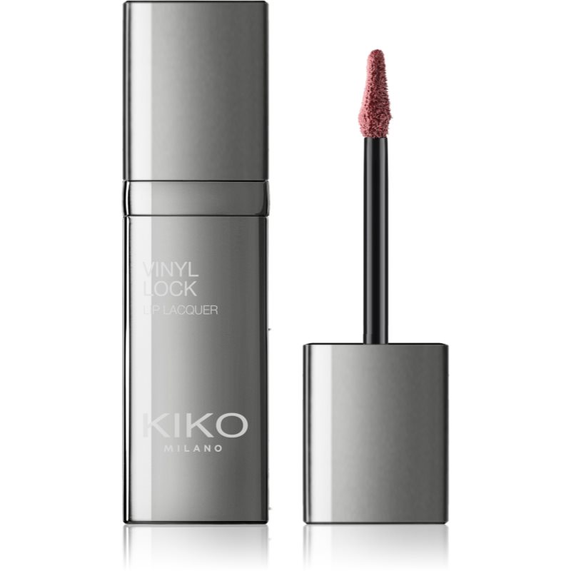 KIKO Milano Vinyl Lock długotrwała szminka w płynie z wysokim połyskiem odcień 01 Rebel Russett 4 ml