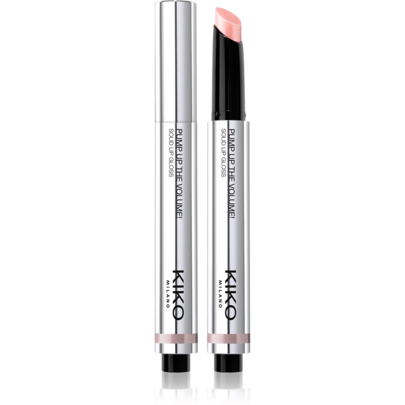 KIKO Milano Pump Up The Volume Solid Lip Gloss nawilżający błyszczyk do ust do zwiększenia objętości odcień 01 All-City Pink 2 g