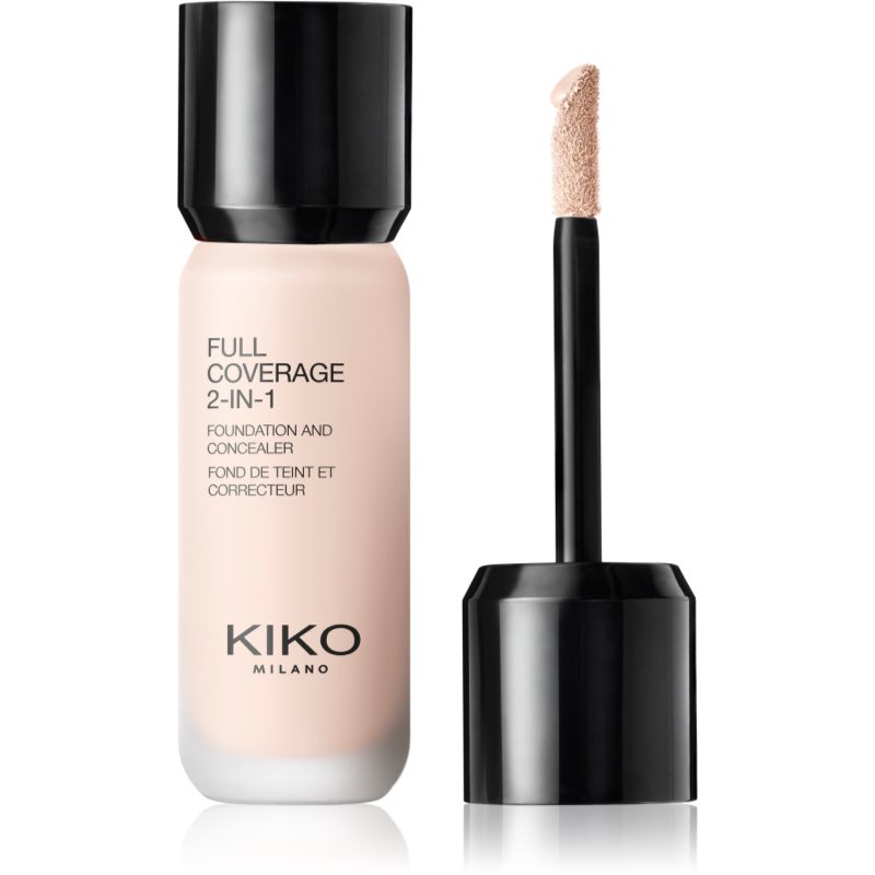 KIKO Milano Full Coverage 2-In-1 podkład i korektor 2 w 1 odcień 0 Neutral Rose 25 ml