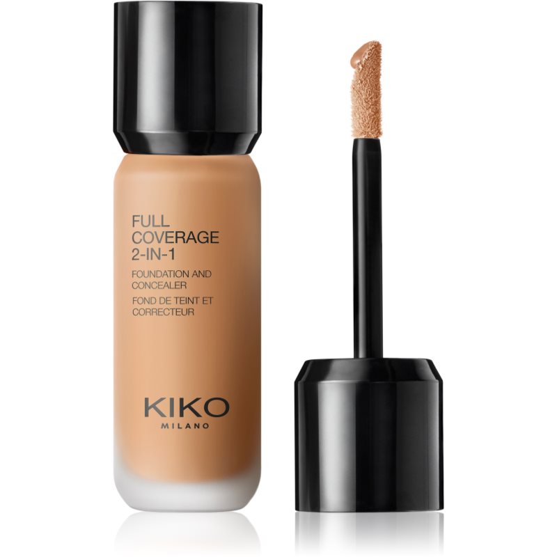 KIKO Milano Full Coverage 2-In-1 podkład i korektor 2 w 1 odcień 100 Neutral Gold 25 ml