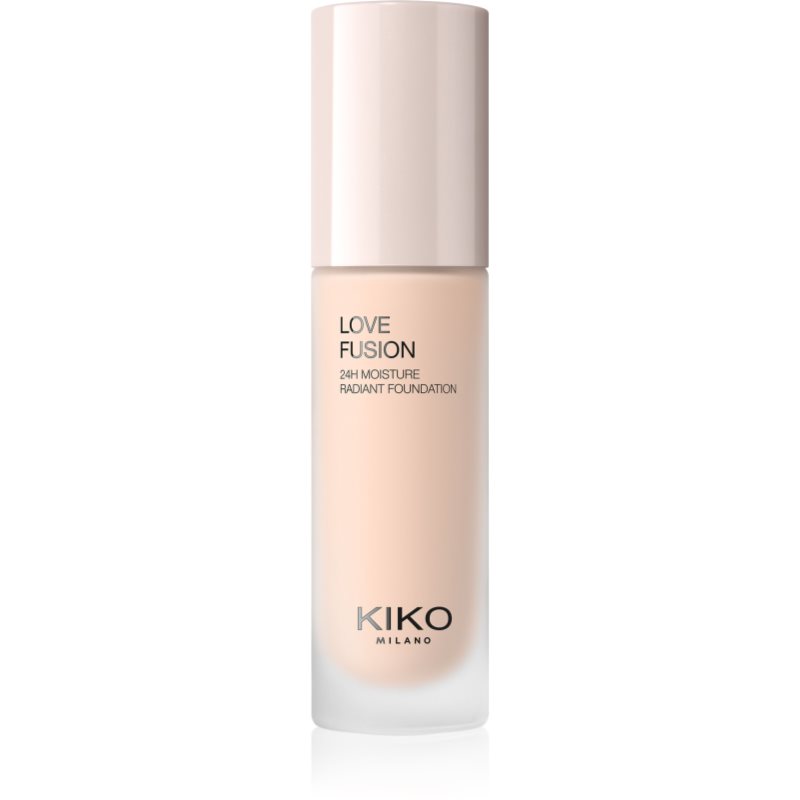 KIKO Milano Love Fusion 24H Moisture Radiant Foundation Langanhaltende cremige Make-up mit feuchtigkeitsspendender Wirkung Farbton 1.5 Warm Gold 30 ml