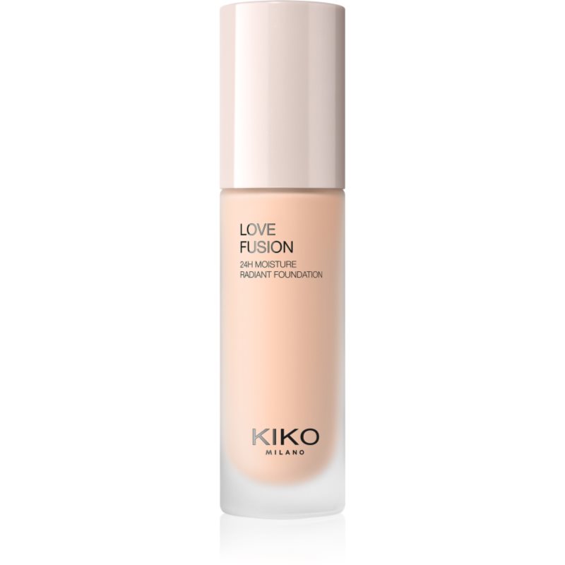 KIKO Milano Love Fusion 24H Moisture Radiant Foundation długotrwały podkład w kremie o działaniu nawilżającym odcień 2 Warm Gold 30 ml