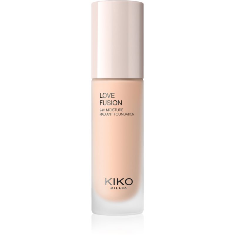 KIKO Milano Love Fusion 24H Moisture Radiant Foundation długotrwały podkład w kremie o działaniu nawilżającym odcień 2.7 Warm Gold 30 ml