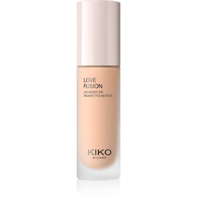 KIKO Milano Love Fusion 24H Moisture Radiant Foundation długotrwały podkład w kremie o działaniu nawilżającym odcień 5.5 Warm Gold 30 ml
