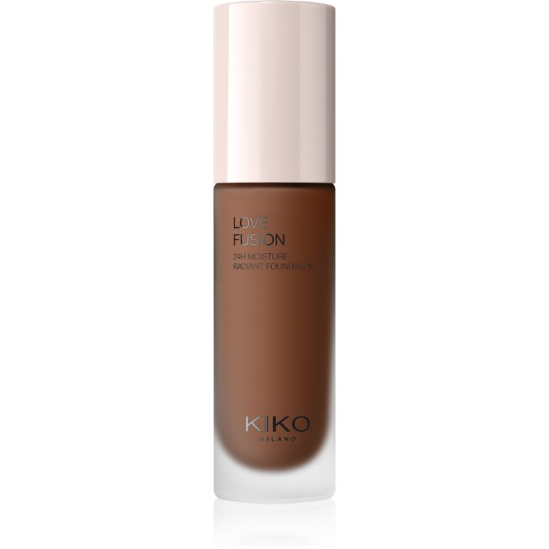 KIKO Milano Love Fusion 24H Moisture Radiant Foundation Langanhaltende cremige Make-up mit feuchtigkeitsspendender Wirkung Farbton 9 Neutral Rose 30 m