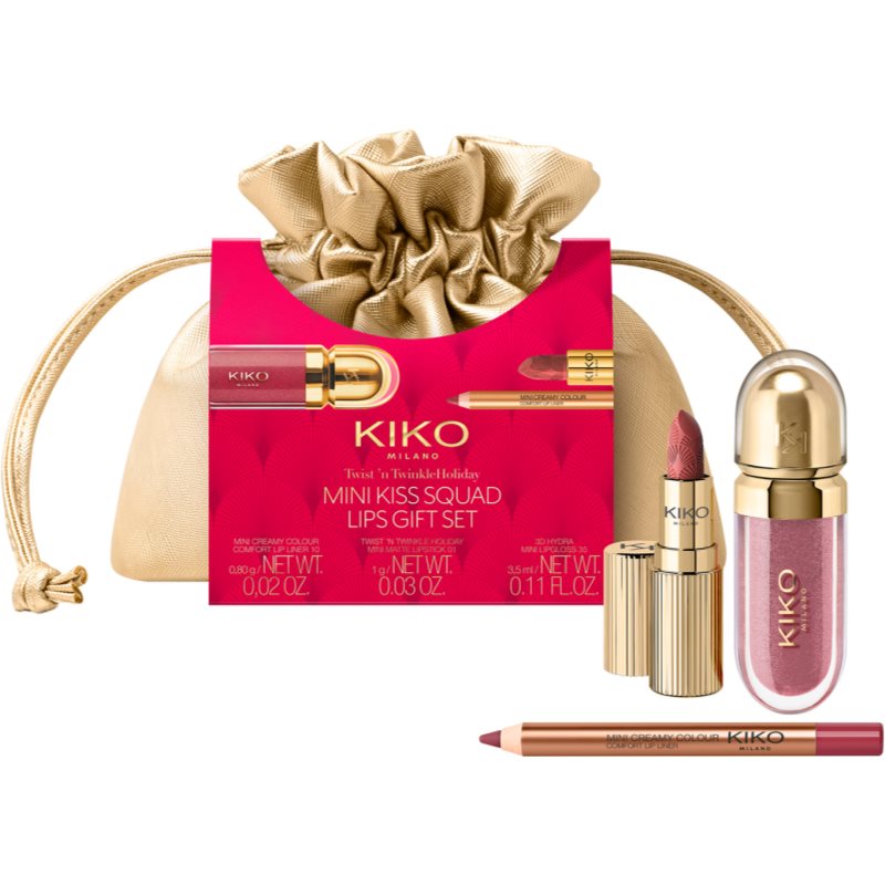 KIKO Milano Twist 'N Twinkle Holiday Mini Kiss Squad set dekorativne kozmetike za usne mini