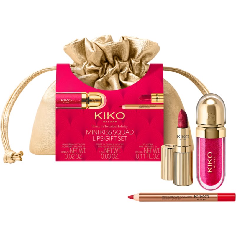 KIKO Milano Twist 'N Twinkle Holiday Mini Kiss Squad set dekorativne kozmetike za usne mini