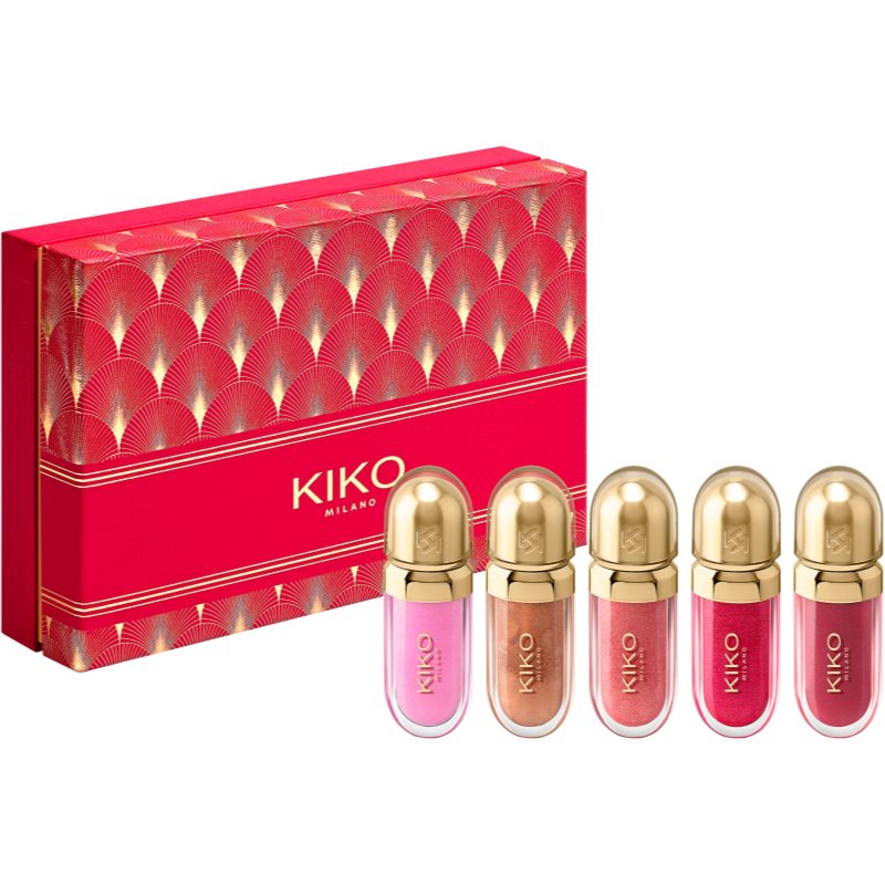 KIKO Milano Twist 'N Twinkle Holiday The Fabulous set sjajila za usne s 3D efektom mini