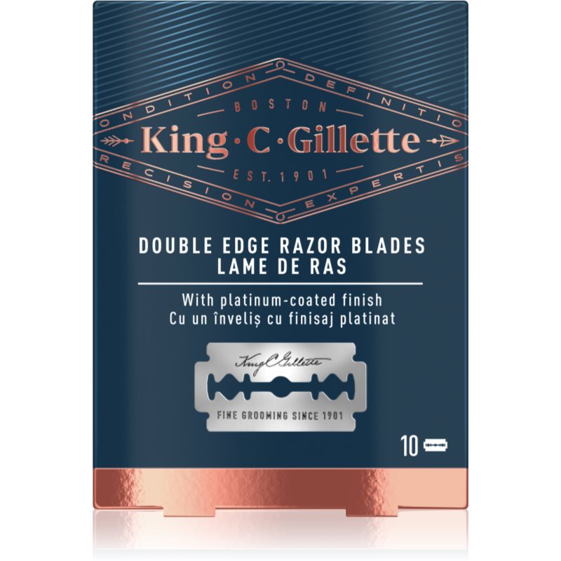 King C. Gillette Double Edge Razor Blades змінні картриджі 10 кс