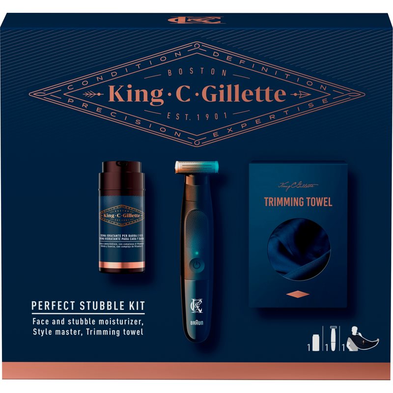 King C. Gillette Styling set Perfect Stubble Kit dovanų rinkinys vyrams