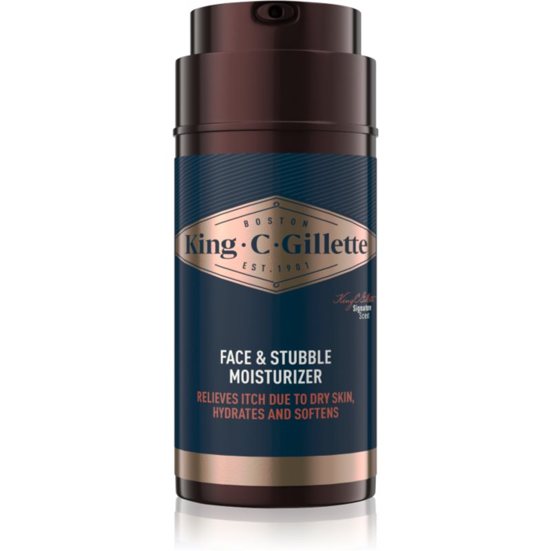 Gillette King C. Face & Stubble Moisturizer moisturising face and beard cream for men 100 ml
