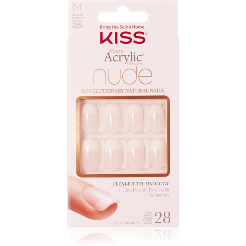 KISS Nude Nails Cashmere Umjetni nokti medium 28 kom