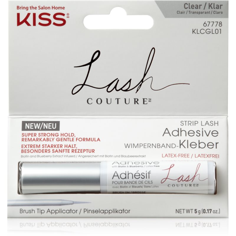 KISS Lash Couture Kleber für künstliche Wimpern mit einem Applikator Farbton White 5 g