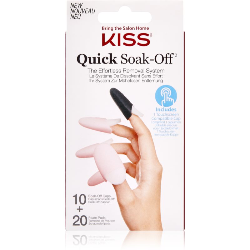 KISS Quick Soak-Off Remover Caps Set für Nägel 30 St.