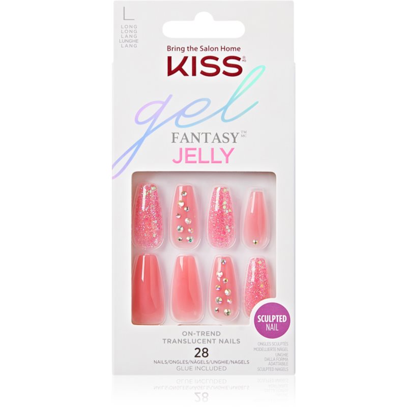 KISS Gel Fantasy Jelly umělé nehty 28 ks