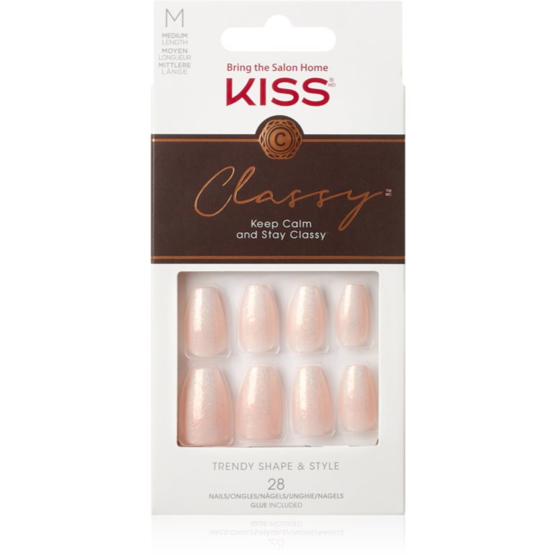 E-shop KISS Classy Nails Cozy Meets Cute umělé nehty medium 28 ks