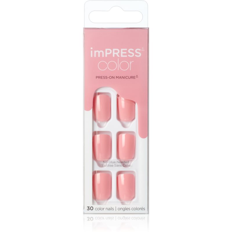 E-shop KISS imPRESS Color Short umělé nehty Pretty Pink 30 ks