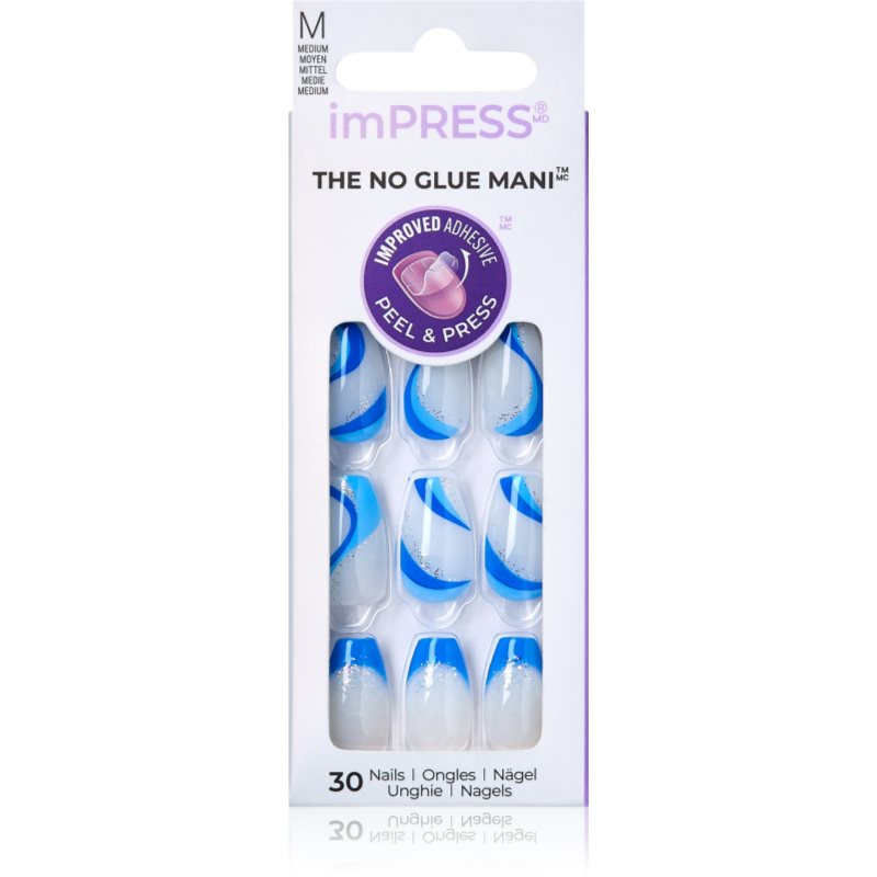 KISS imPRESS The No Glue Mani Medium umělé nehty Mesmerize 30 ks