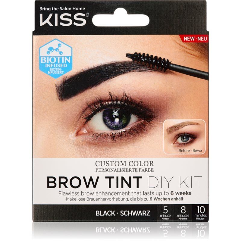 KISS Brow Tint DIY Kit Ögonbrynsfärg Skugga Black 20 ml female