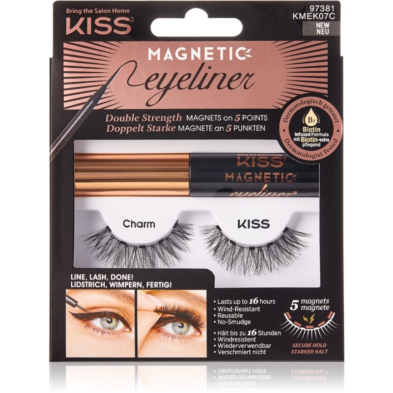 KISS Magnetic Eyeliner & Eyelash Kit Magnetic Lashes 07 Charm 5 G