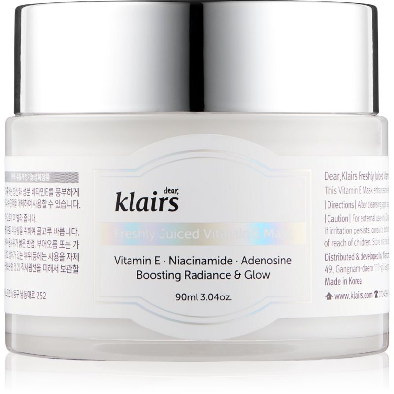 

Klairs Freshly Juiced Vitamin E Mask зволожуюча маска з вітаміном Е