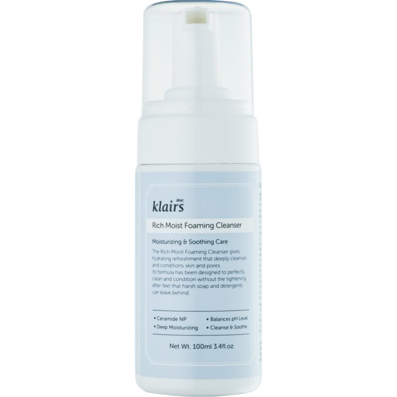 

Klairs Rich Moist Foaming Cleanser очищаюча пінка зі зволожуючим ефектом