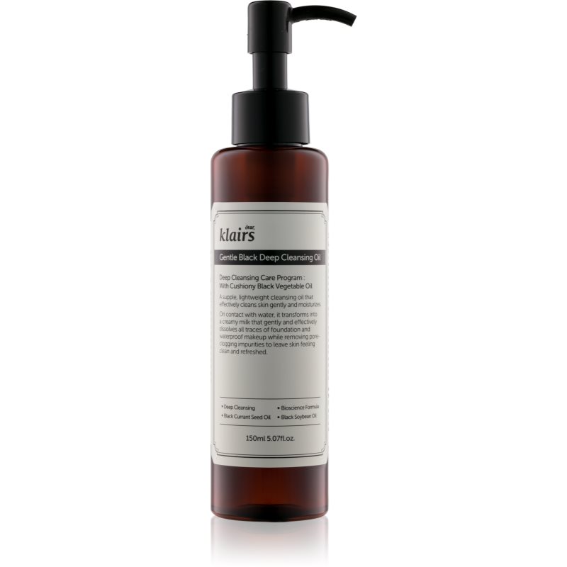 

Klairs Gentle Black глибоко очищаюча олійка для жирної шкіри