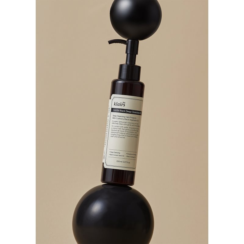 Klairs Gentle Black Deep Cleansing Oil tiefenreinigendes Öl für fettige Haut 150 ml (Bild 9)