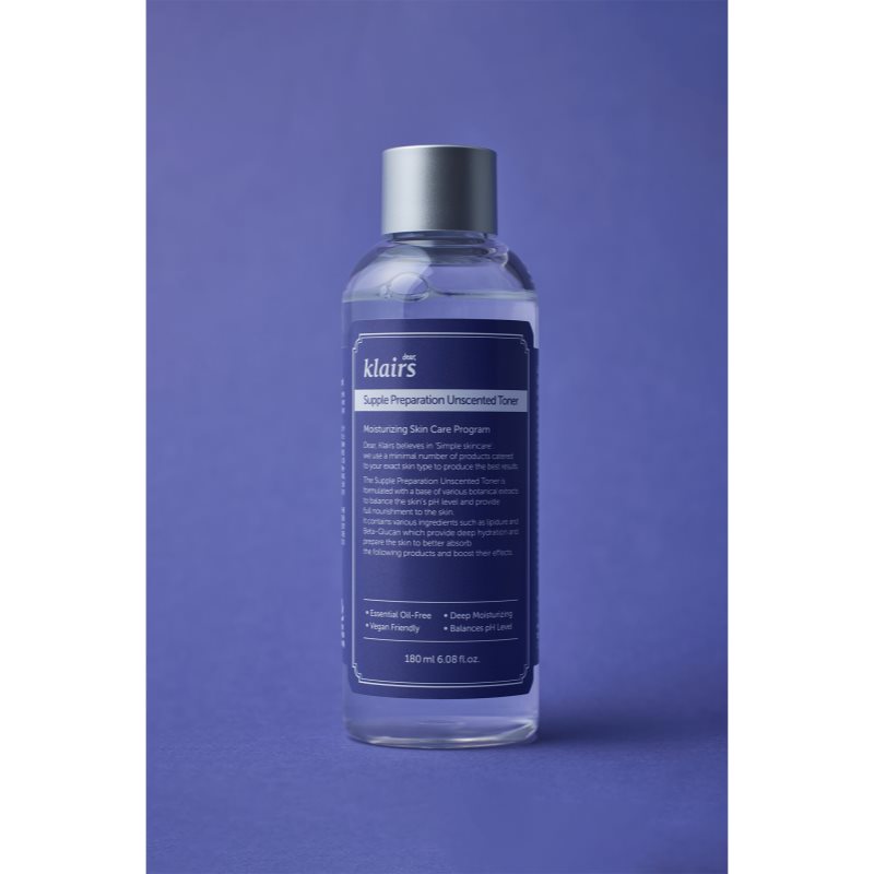 Klairs Supple Preparation Unscented Toner hydratační tonikum vyrovnávající pH pleti bez parfemace 180 ml (obrázek 4)