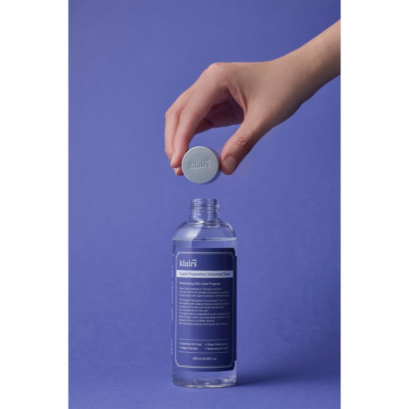 Klairs Supple Preparation Unscented Toner hydratační tonikum vyrovnávající pH pleti bez parfemace 180 ml (obrázek 5)
