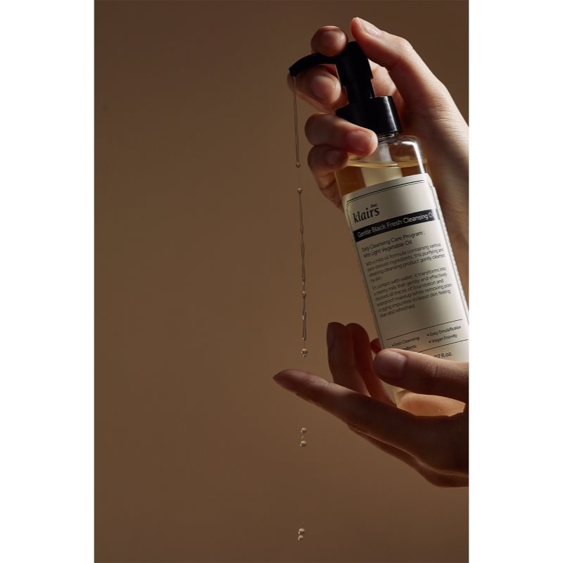 Klairs Gentle Black Fresh Cleansing Oil sanftes Reinigungsöl für fettige Haut 150 ml (Bild 10)