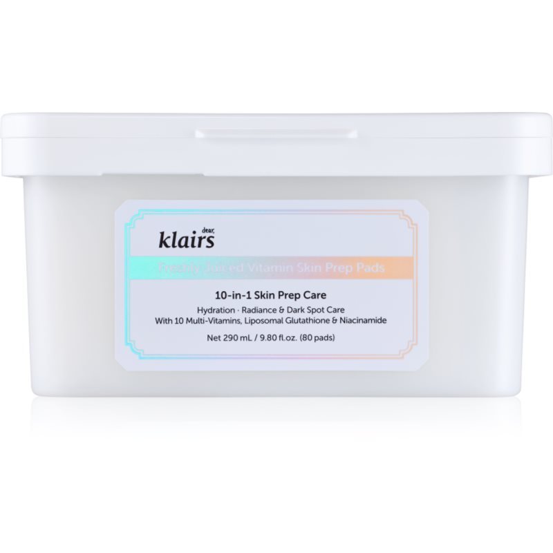 Dear Klairs Freshly Juiced Vitamin Skin Prep Pad tonizačné vankúšiky pre rozjasnenie a hydratáciu 80 ks