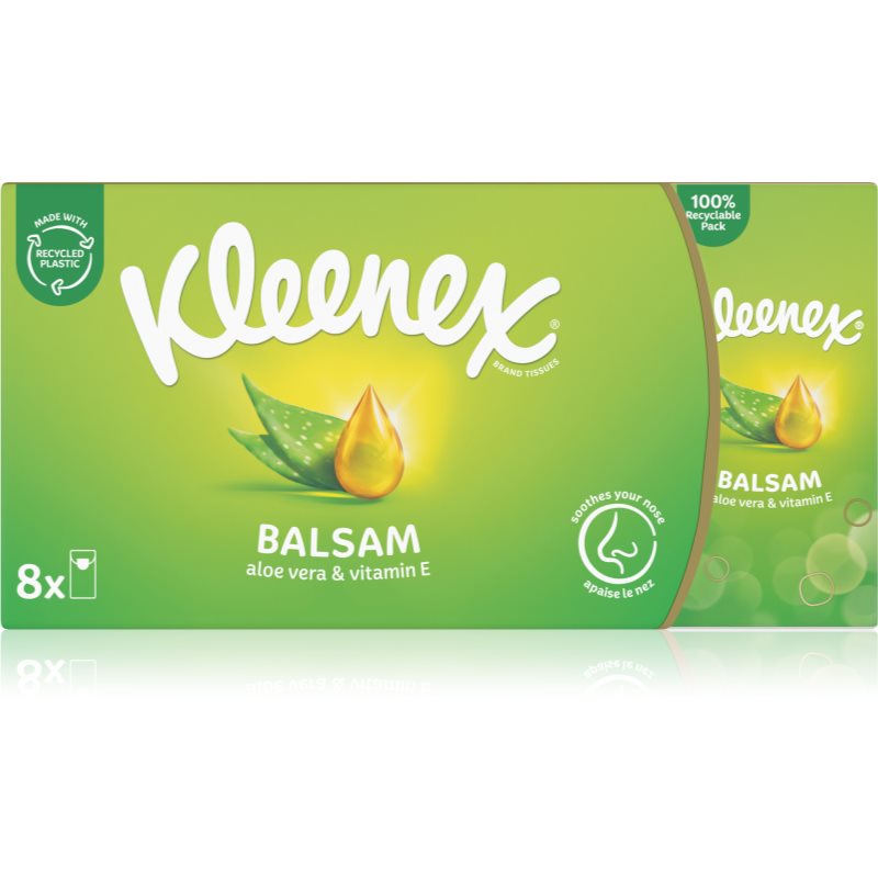 Kleenex Balsam BalmCare Papiertaschentücher 8x9 St.