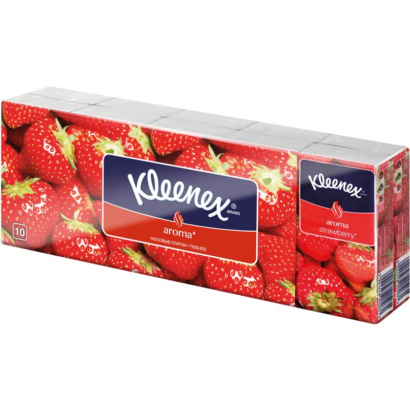 Kleenex Aroma хартиени кърпички Strawberry 10x10 бр.