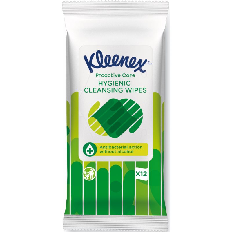Kleenex Antibacterial Wet Wipes drėgnosios servetėlės be alkoholio 12 vnt.