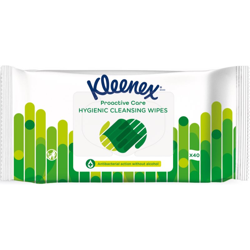 Kleenex Antibacterial Wet Wipes drėgnosios servetėlės be alkoholio 40 vnt.